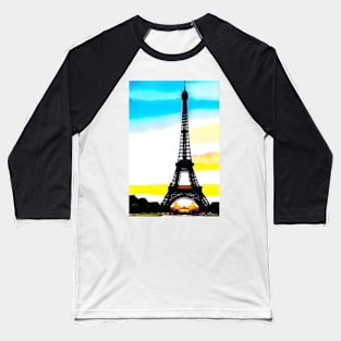 Eiffel Tower - Love France Memory - painting, and mix drawing, painting and digital Baseball T-Shirt